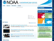 Tablet Screenshot of chesapeakebay.noaa.gov