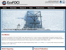 Tablet Screenshot of ecofoci.noaa.gov