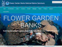 Tablet Screenshot of flowergarden.noaa.gov