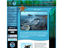 Tablet Screenshot of olympiccoast.noaa.gov