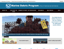 Tablet Screenshot of marinedebris.noaa.gov